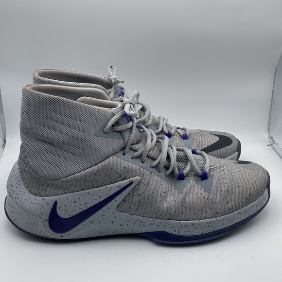 Nike Zoom Clear Out Wolf Grey Court Purple 888404-050 Men's Size 12